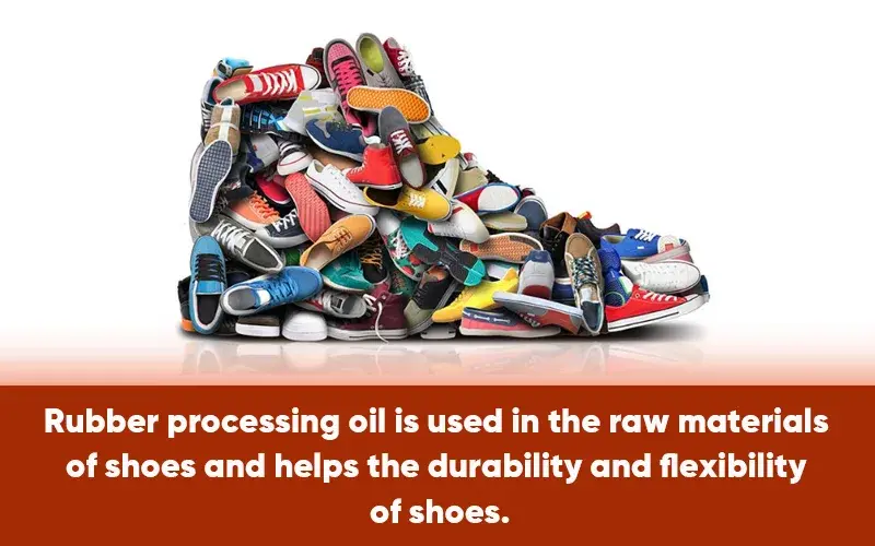 Rubber process oil used in footwear