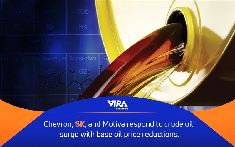 Base Oil Price Reductions Amid Crude Oil Surge: Chevron, SK, and Motiva Respond